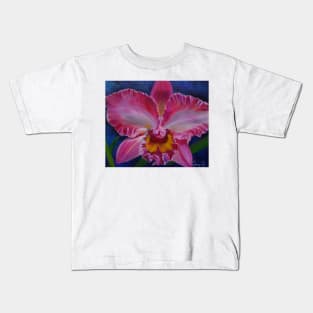 Pink Hawaiian Orchid Kids T-Shirt